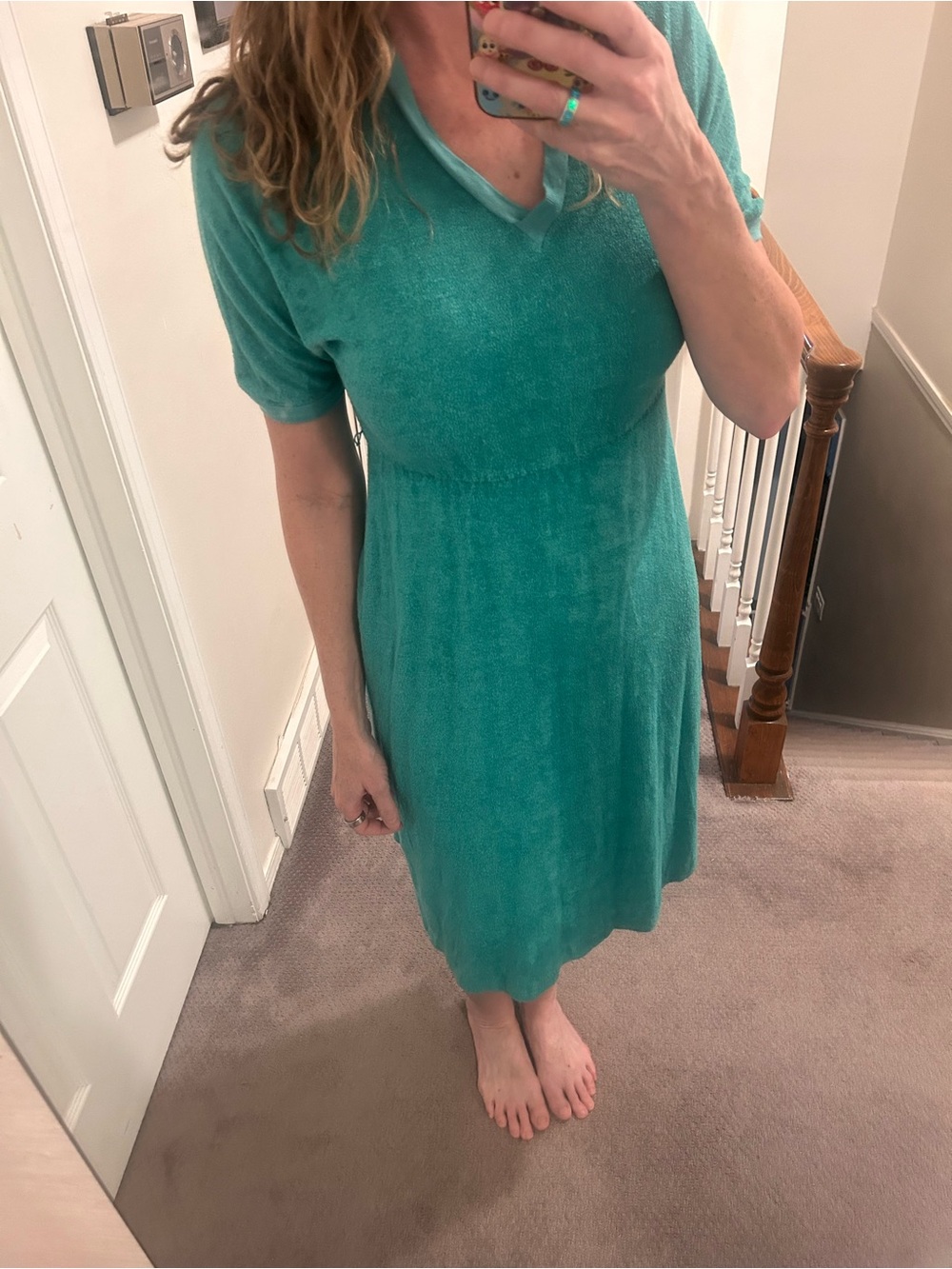 Vintage 1970s terry cloth dress Size Medium